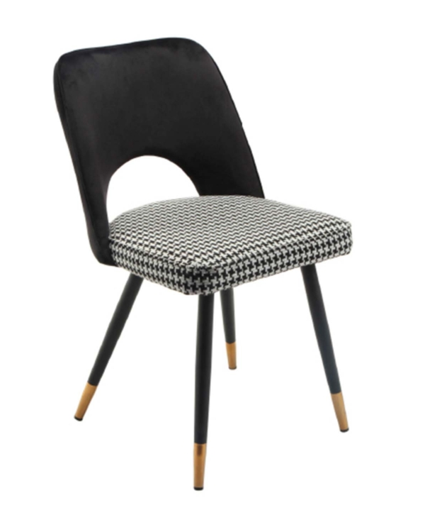Silla Denisse velvet negro