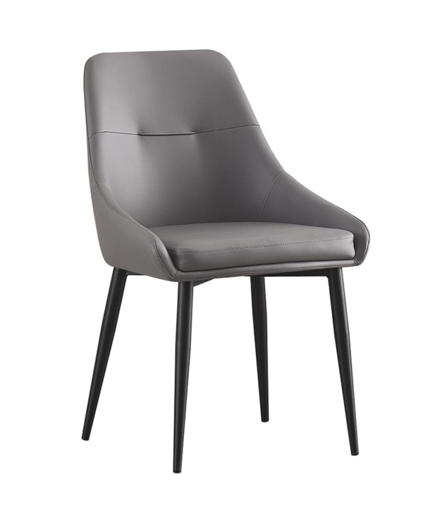 Silla Lia tela gris para negra